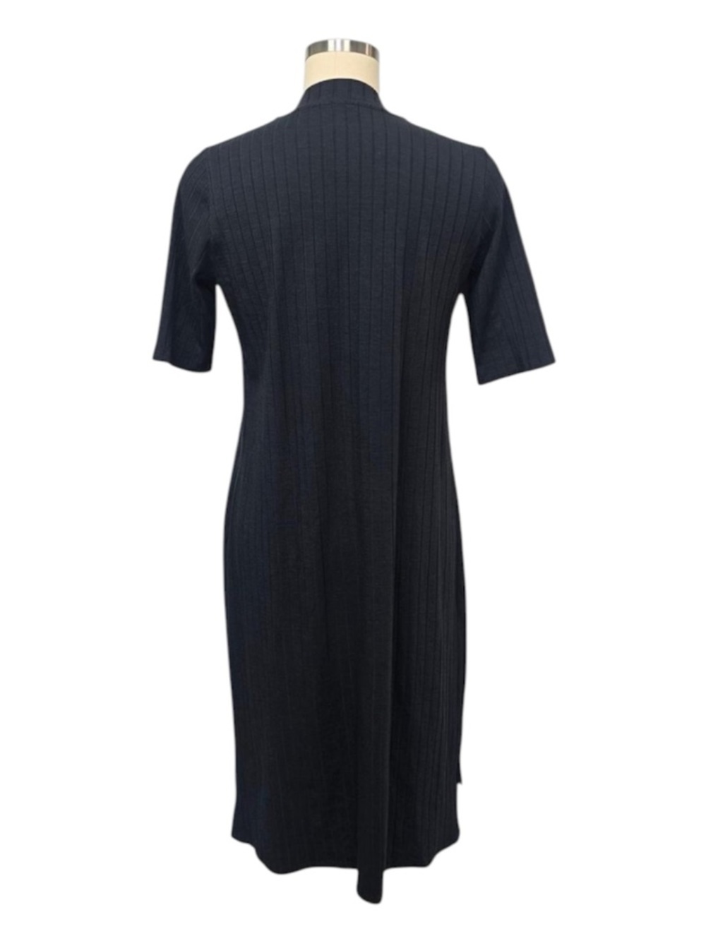 Eileen Fisher Ribbed Mock-Neck Midi Dress Sz S/P - Picture 3 of 5